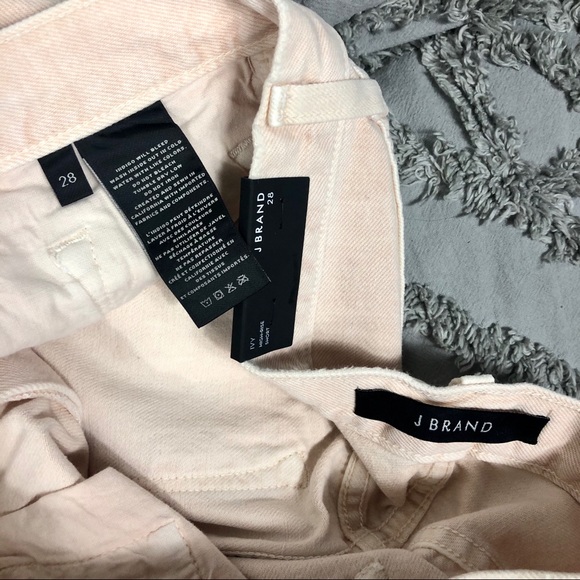 J. Brand High Rise Distressed Pink Jean Shorts - Picture 5 of 8